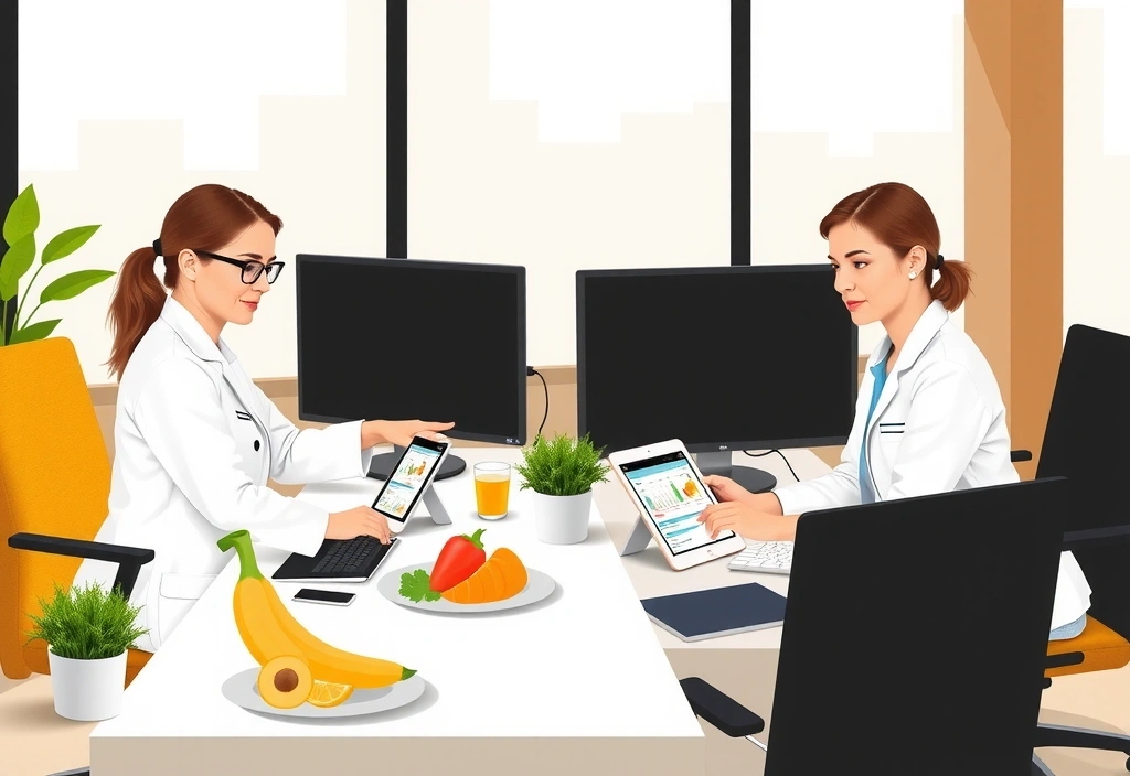 Zespół DietoPlan podczas pracy nad nowymi planami żywieniowymi